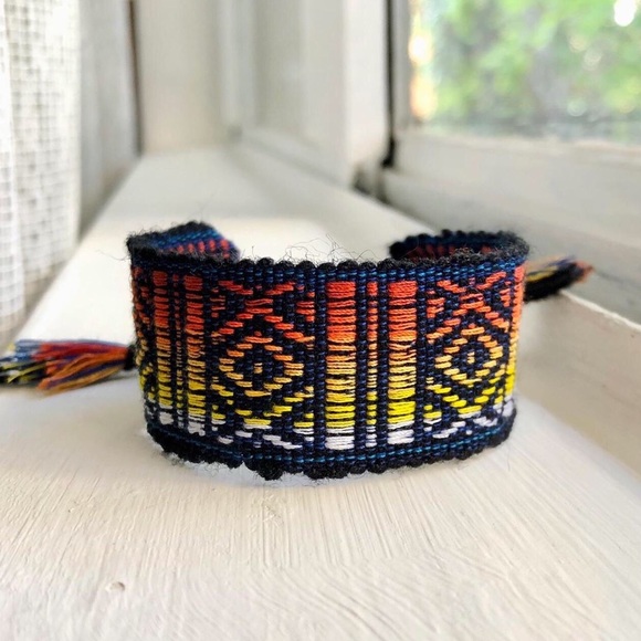 Boho Vibrant (Wide) Woven Bracelet - Picture 3 of 4